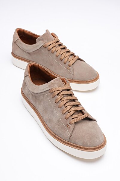 Mubiano Ανδρικό πάνινο παπούτσι από γνήσιο δέρμα Suede Mink Arel