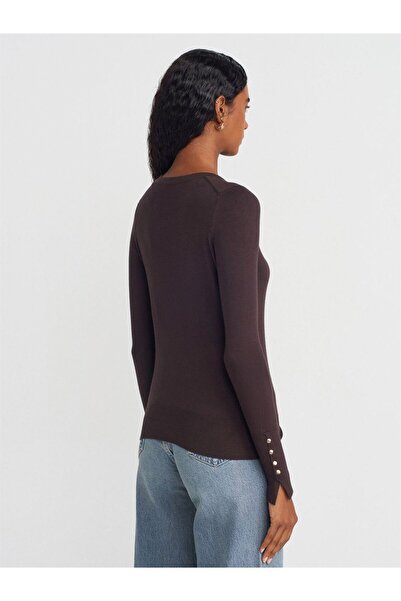 Dilvin Crew Neck Mid-Sleeve Drop Sweater