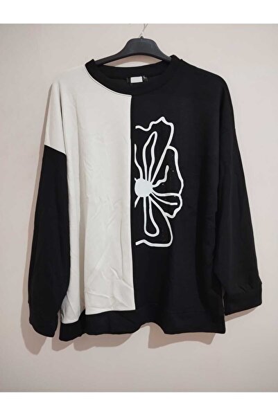 anne moda ankara Oversize Top (Very Loose), Regular Fit Bottom, 100% Cotton Tracksuit Set