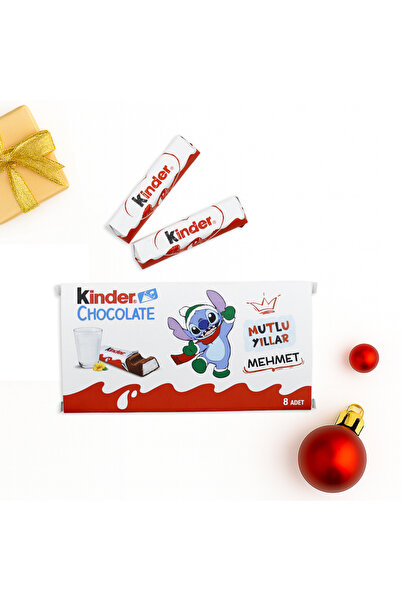 repro design Kişiye Özel İsimli Kinder Çikolata Kutusu – 8’li Orijinal Çikola...