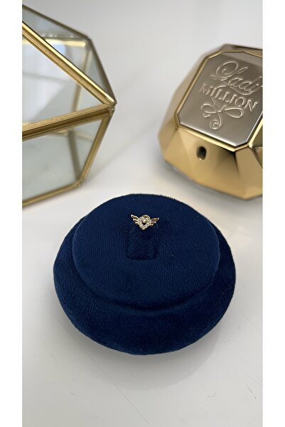 SU PERİSİ TAKI BİJUTERİ Cerrahi Çelik Gold Zirkon Taşlı Kanatlı Kalp Model Piercing ,Tragus,Helix