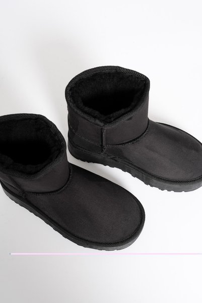 Mubiano Women's Suede Boots Black Mia