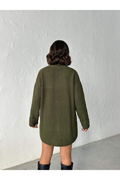 Nosia Women's Shawl Collar Pocketed Knit Cardigan