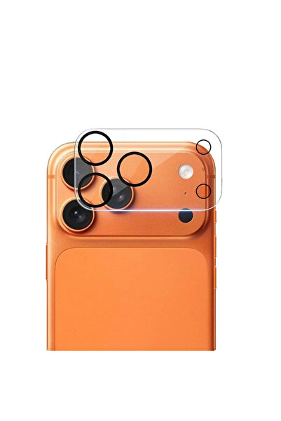 CaseWorld Apple iPhone 17 Pro ile Uyumlu Kamera Lensi Şeffaf Koruma Camı