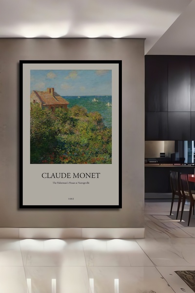 Teona Ahşap Tablou decorativ din lemn dreptunghiular Claude Monet Aspect de c...