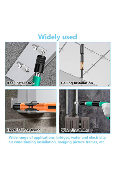 novim Set 50 Cuie Tip Ciupercă cu Autopropulsare, pentru Pistol, Oțel Galvanizat, Diametru 7.2 mm