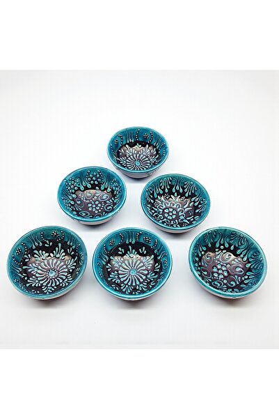 sharp&art Hand-Painted Ceramic Bowl World, Sauce, Snack, Jam Bowls, 10 Different Models, 8 cm