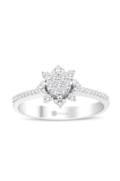 Pırlandia 0,30 Karat Pırlanta Lotus Çiçeği Yüzük