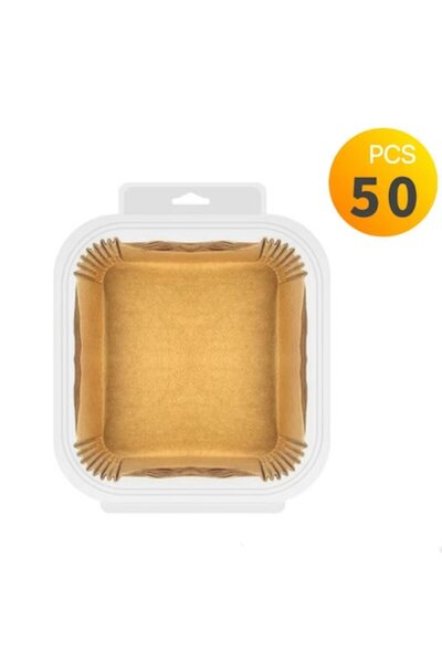 OEM Set 50 Bucati Hartie de Copt pentru Air Fryer, Biodegradabila, Rezistenta...
