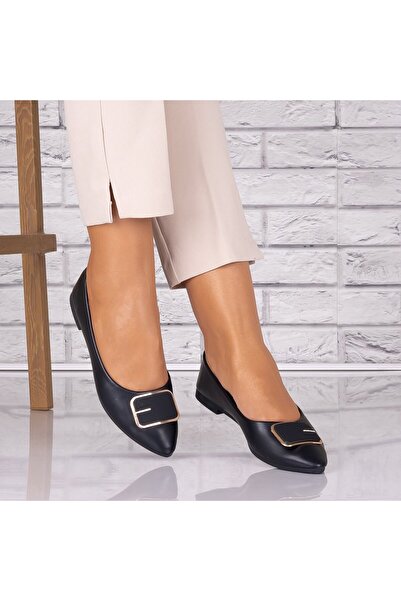 OEM Women's Black Mojin Ecological Leather Ballerinas, 37