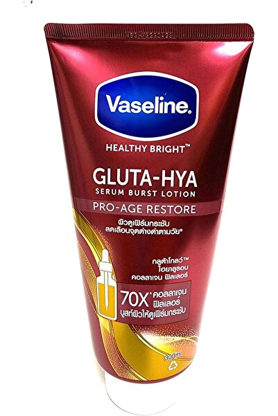 Vaseline Healthy Bright Gluta Hya Serum Burst Lotion Pro-Age Restore 300 Ml