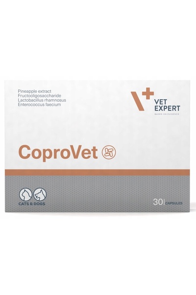 Other COPROVET elimină cauzele consumului de fecale. Expert veterinar PENTRU CÂINI ȘI PISICI 30 capsule.