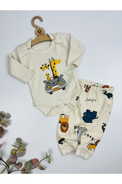 BEBERAZZİ بدلة أطفال من قطعتين بأكمام على طراز السفاري