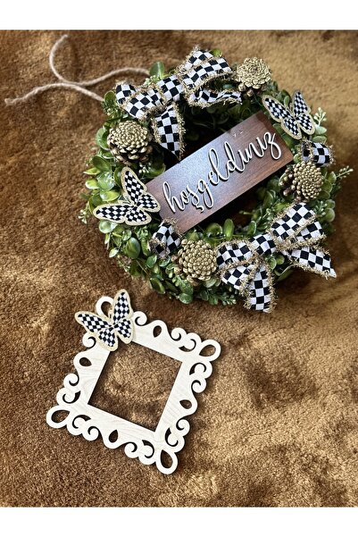 Marrone Декорация за врата и рамка за контакт с надпис „Добре дошли”