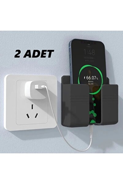 Nebron 2 Adet yapışkanlı duvara monte Telefon, kumanda tutacağı. Duvara yapışmalı telefon tutacağı. 2 Adet