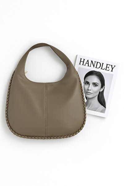 Handley Πολυτελής τσάντα ώμου μεγάλης χωρητικότητας με λεπτομέρεια με κόμπους