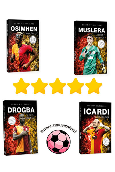 Parodi Yayınları Osimhen - Drogba - Muslera - Mauro - 4 Kitap Set Futbol Topu...