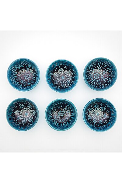 sharp&art Hand-Painted Ceramic Bowl World, Sauce, Snack, Jam Bowls, 10 Different Models, 8 cm