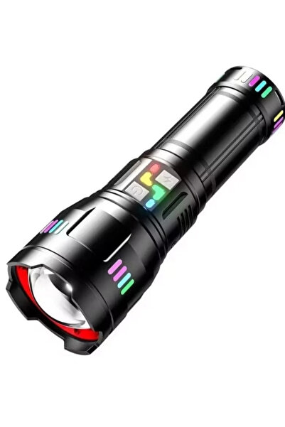 Epilons Pro F-3002 Alüminyum Tg Led Gece Şeritli Type-c Şarjlı El Feneri ZENV...