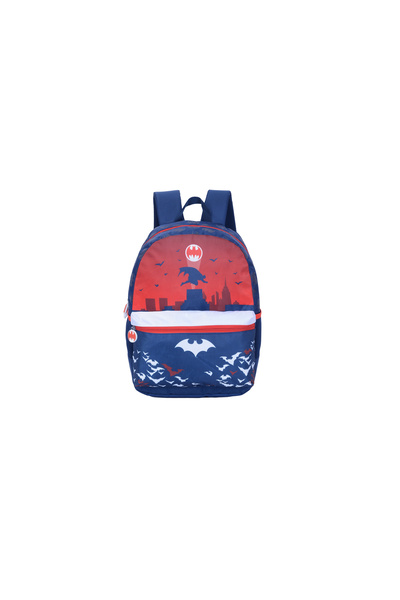 Batman حقيبة ظهر مقاس 16 بوصة مع حافظة أقلام رصاص، مطبوع عليها شعارات باللوني...