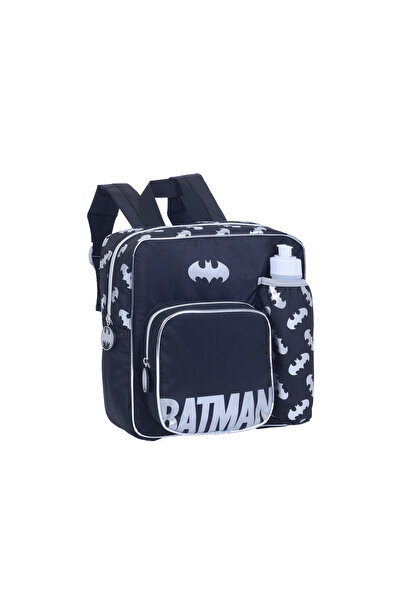 Batman حقيبة ظهر 11 بوصة باللون الأسود مع شعار وجملة