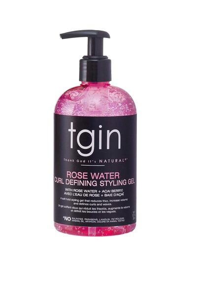 MQ Rosewater hair styling gel for curly and wavy hair, reduces frizz