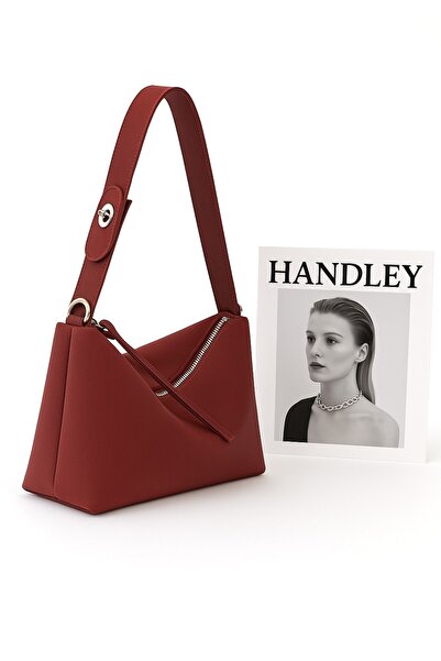 Handley Geantă de umăr Elite cu detalii din piele de căprioară – Design elega...