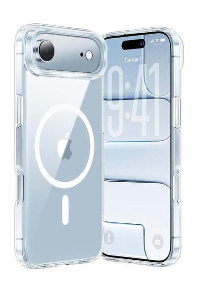 HYX جراب لهاتف iPhone 17 Air Case غطاء مغناطيسي شفاف لهاتف iPhone 17 Air مضاد...