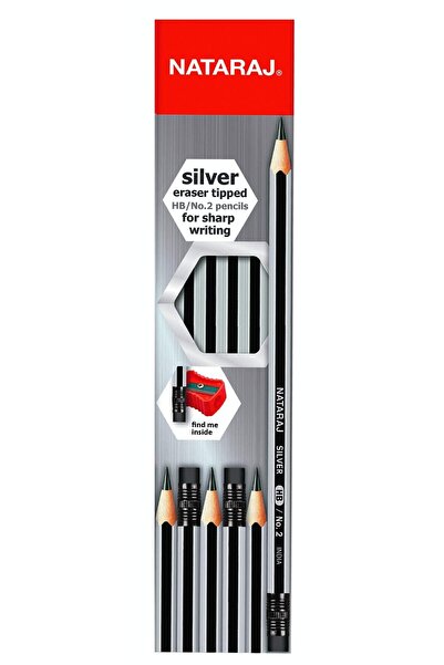 Nataraj Natraj Combo 6343 - Silver Pencil Without Eraser (3*12)