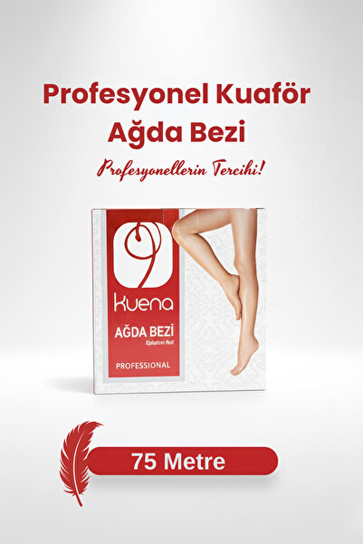 Kuena Ağda Bezi 75 Metre – Profesyonel Kuaför ve Ev Kullanımı İçin Tüy Alma Bezi