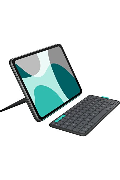 logitech Flip Folio iPad Pro 13 inç (M4), iPad Air 13 inç (M2 ve M3) ile Uyumlu Türkçe Klavyeli Tablet Kılıfı