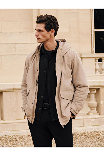 LC Waikiki Peak New Season Palton subțire pentru bărbați, confortabil, cu glugă