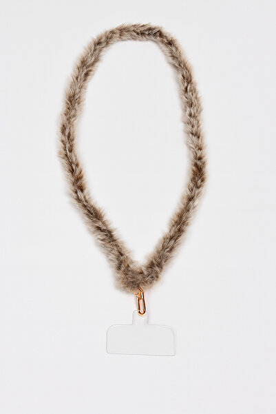 Case collection Tüylü Peluş Telefon Askısı Boyun Askılı Yumuşak Kılıf Zinciri