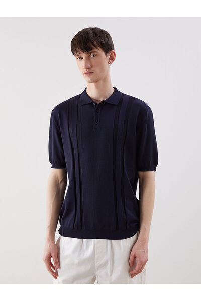 LC Waikiki Pulover pentru bărbați cu mânecă scurtă, cu guler polo, de sezon n...