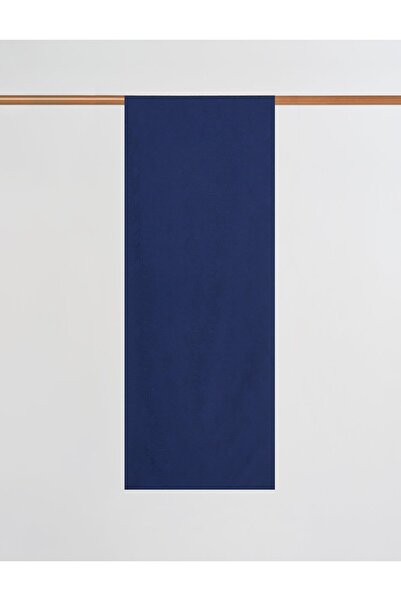 Kayra Cross Logo Viscose Shawl Navy Blue