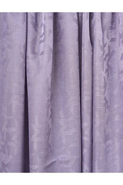 Kayra Logo Detailed Jacquard Shawl Lilac