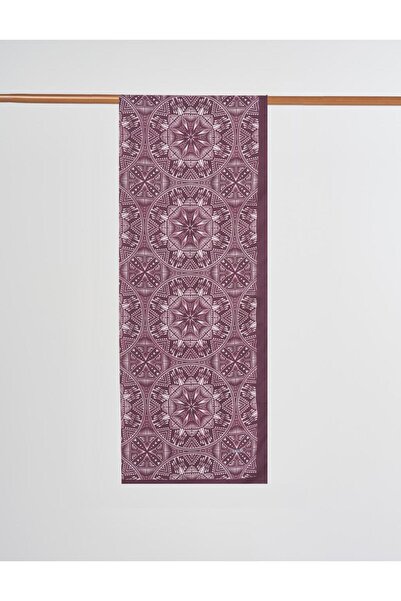 Kayra Patterned Digital Print Shawl Dark Brown