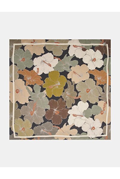 KYR وشاح فيسكوز منقوش بالزنبق من الفرو