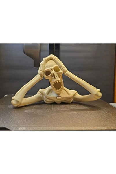 FLEXIS WE MAKE IT POSSIBLE FOR YOU Halloween Temalı Dramatik Çığlık Atan Kuru Kafa Figürü (Dekoratif)