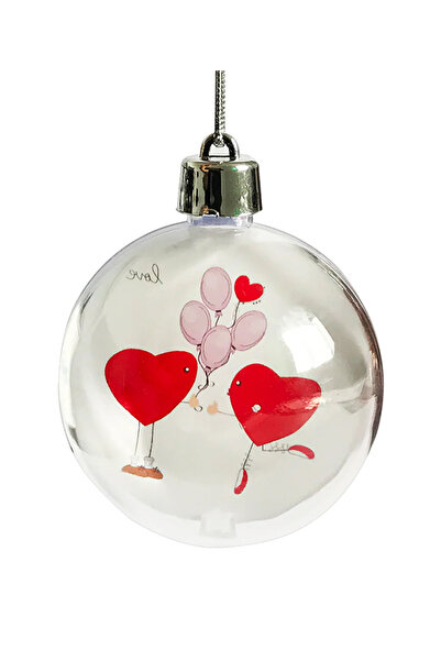 OEM Set 3 globuri brad insertie foto, 7 cm