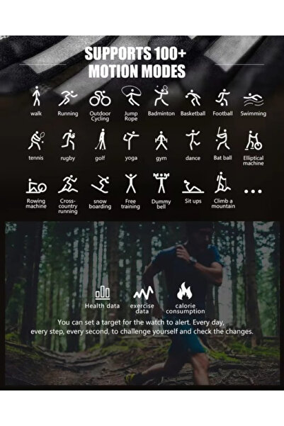 EKDANT C 21 Pro smart watch, 1.39 inch display, silicone strap, for men