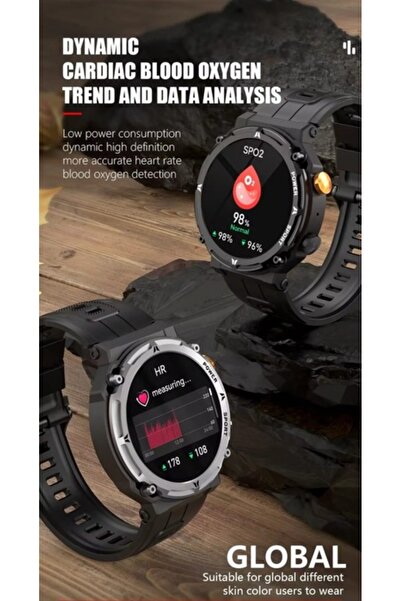 EKDANT C 21 Pro smart watch, 1.39 inch display, silicone strap, for men