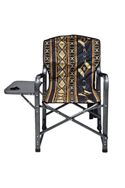 smart home Folding Camping chair with armrest and side table, outdoor chair and garden chair, 50x55x85cm