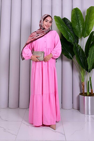 MİSS M.A.T FASHİON Alaçati Strawberry Fabric Oversize Comfortable Dress