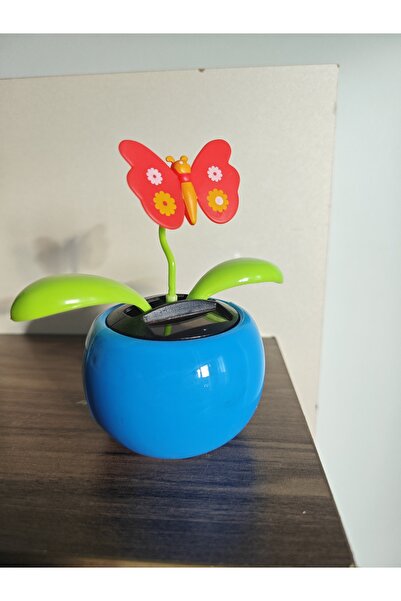 HBM MARKET 37 Güneş enerjisi ile çalışan dekoratif saksı çiçeklik sallanan çiçek