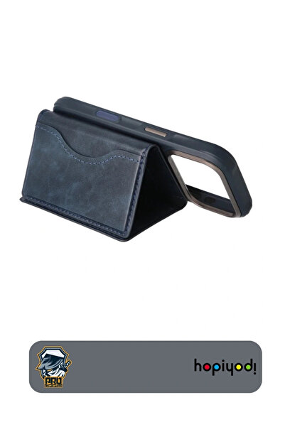 Lopard Magsafe Deri Cüzdan iPhone 17/16/15/14/13/12 Standlı Kartlık Cep Telefonu Manyetik Tutucu Kapaklı Ço