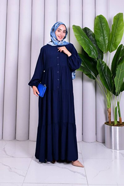 MİSS M.A.T FASHİON ALAÇATI ÇİLEK KUMAŞ OVERSİZE RAHAT ELBİSE