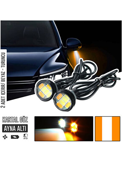MeyZone Ayna Altı Led Ayna Altı Cob Aydınlatma Led Eagle Eye 2 Adet Çift Renk...