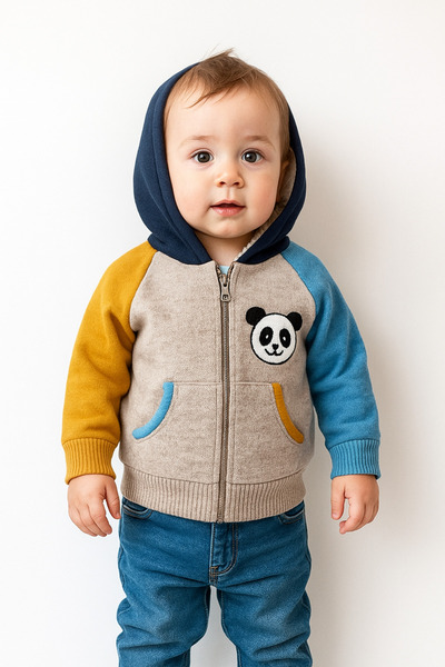 a baby Lamb Lined Knitwear Cardigan