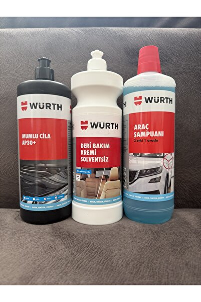 Würth MUMLU CİLA 1LT+ŞAMPUAN 1LT+DERİ BESLEYİCİ KREM 1LT
